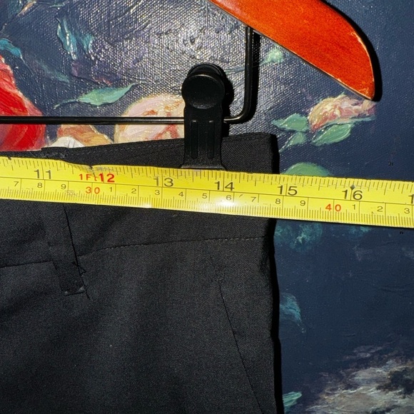 Gucci Black Laine Wool Cropped Trouser Pants Used Mid Rise Straight Size 25 - Picture 5 of 11